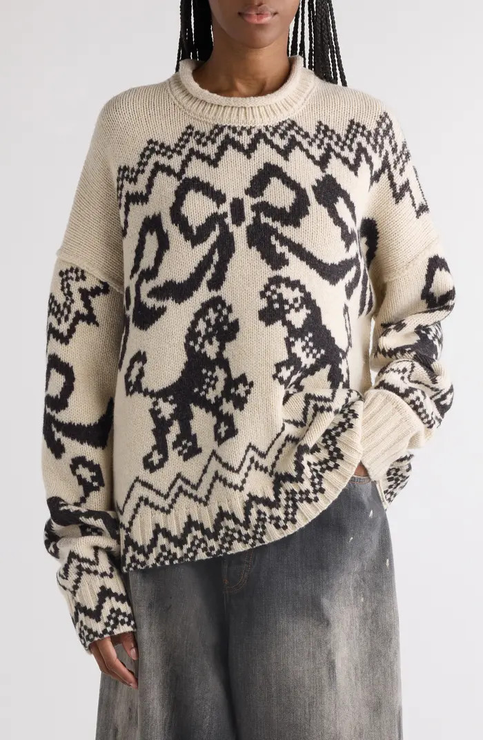 Kaisen Fair Isle Jacquard Donegal Wool Blend Sweater | Nordstrom