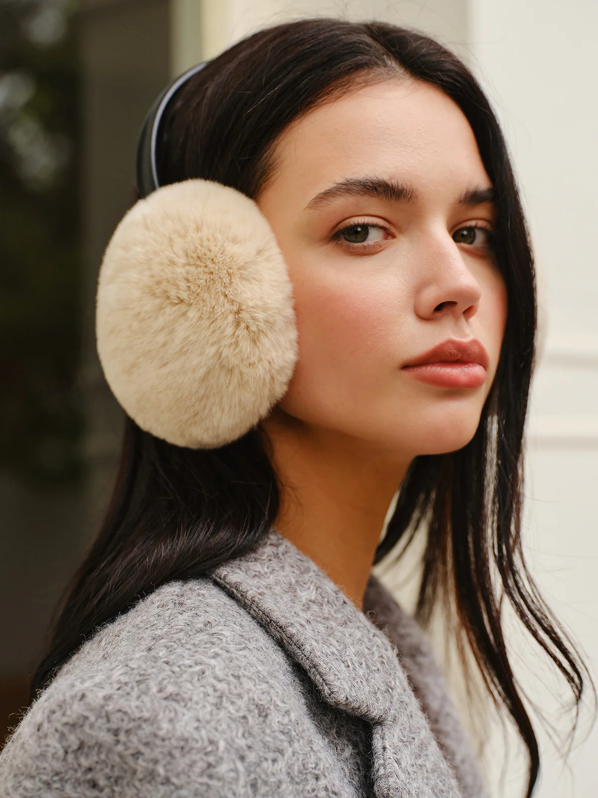 Retractable Rabbit Fur Earmuffs | Commense
