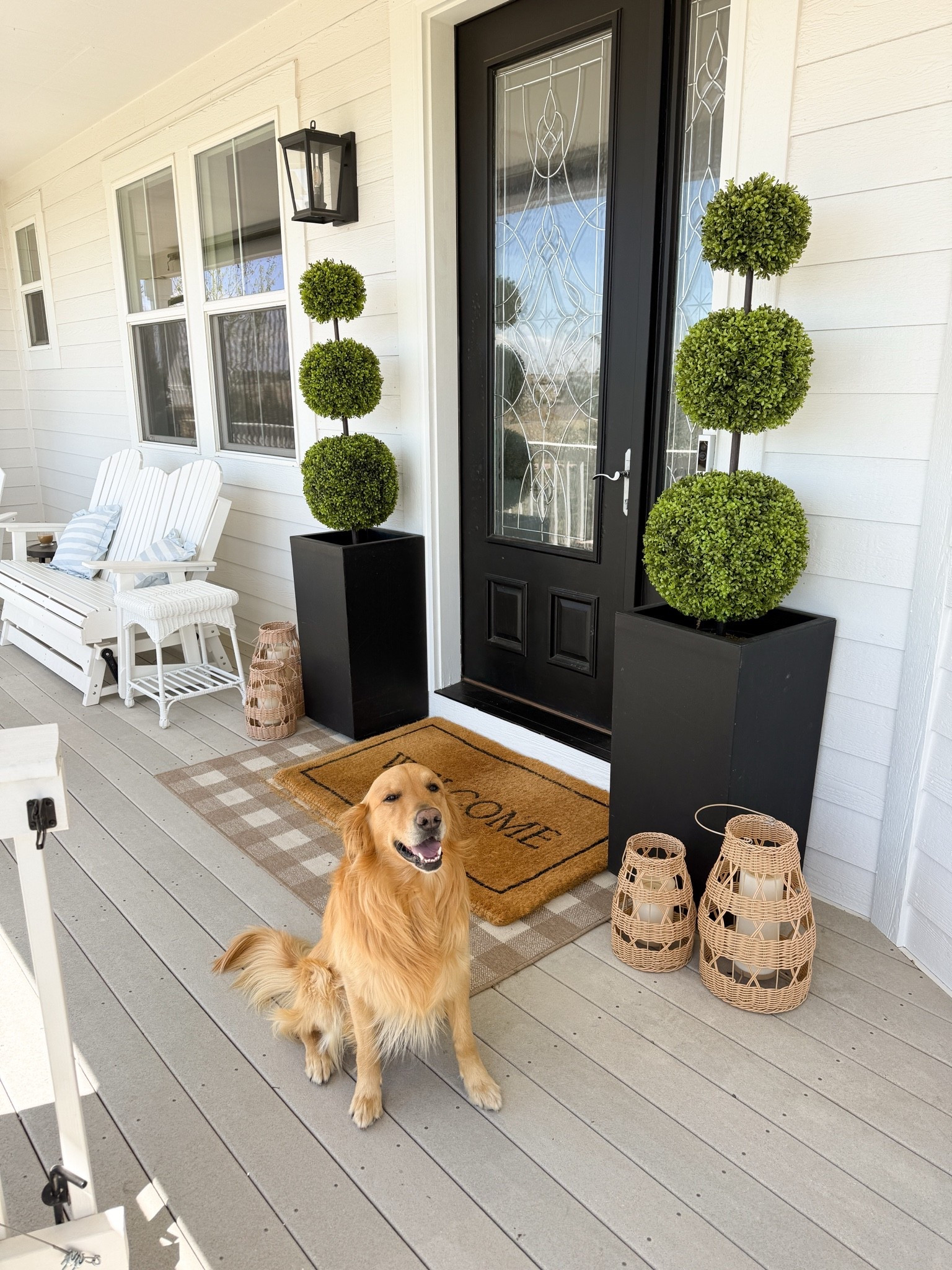 Front porch!! Topiary trees are from wayfair, along with the doormats and the black planters.  

Sarah Joy, porch decor, home decor, wayfair finds, Target home

#LTKMothersDay #LTKSaleAlert #LTKHome