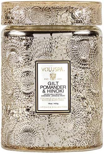 Voluspa Gilt Pomander and Hinoki Candle | 18 Oz | Large Glass Jar with Matching Glass Lid | Holid... | Amazon (US)