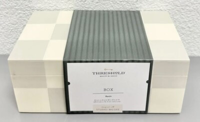 Threshold x Studio McGee Small Checkered Resin Box - NEW! | eBay US