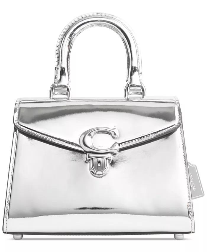 Mirror Metallic Leather Small Sammy Top Handle 21 | Macy's