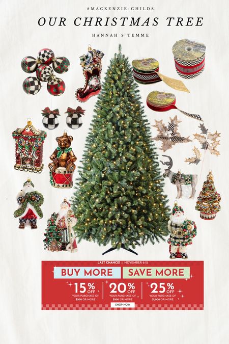 Our Christmas tree decor from MacKenzie Childs! They are having a sale, and it ends today! 

Christmas tree, ornaments, Christmas tree ribbon, Christmas sale, holiday sale

#LTKSeasonal #LTKhome #LTKHoliday