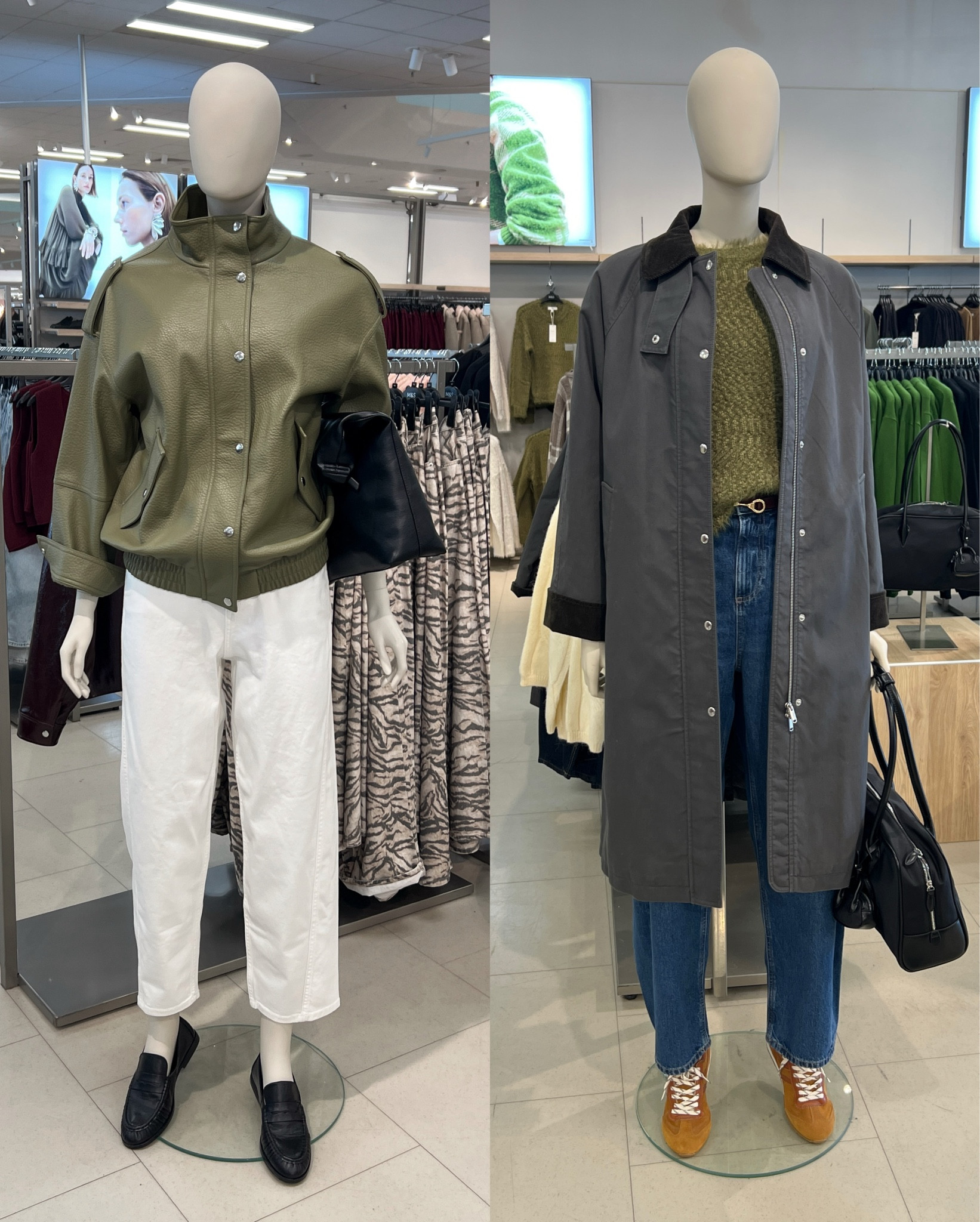Marks & Spencer’s Favourites New in picks for autumn 🍂 

Leather bomber jacket - long barn jacket - rainproof coat - white jeans - loafers - M&S - cow print tote bag #ms - autumn  - suede trainers - barrel leg trousers - fall trends 

#LTKautumn #LTKuk #LTKFashionMonth