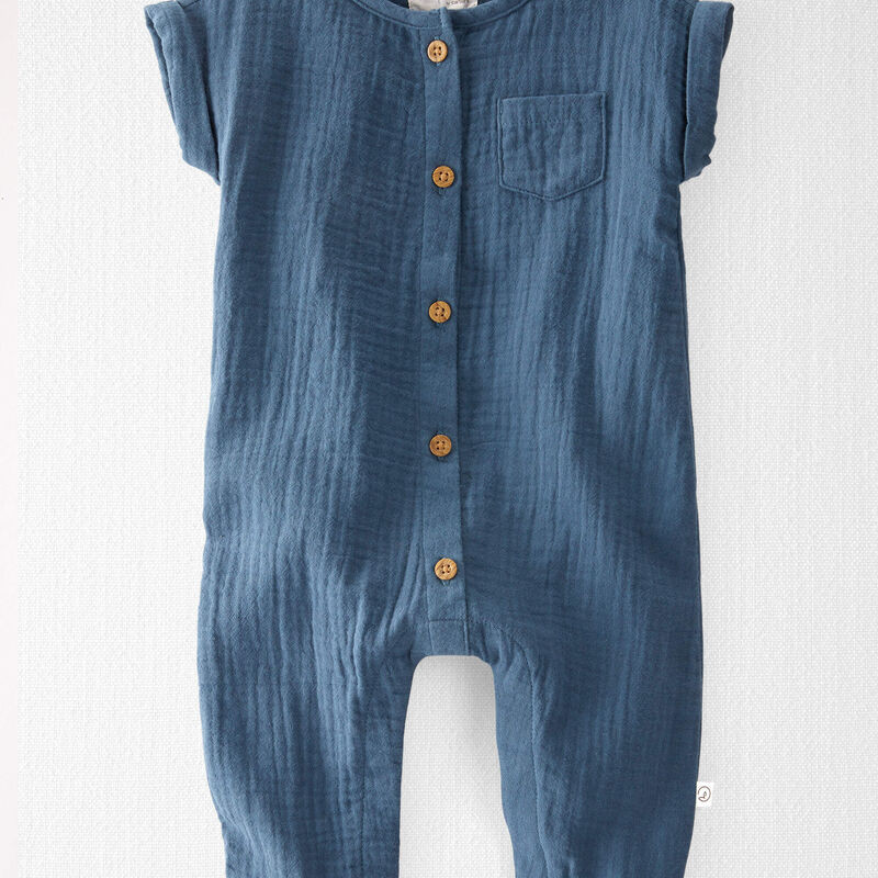 Baby Organic Cotton Gauze Jumpsuit | Carter's