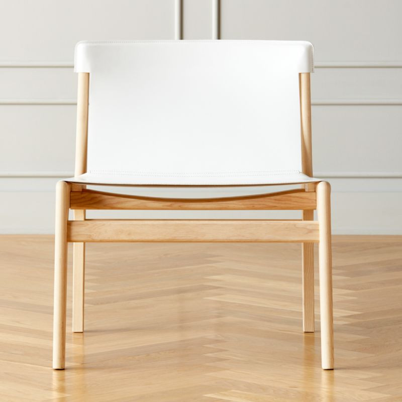 Burano White Leather Lounge Chair | CB2 | CB2