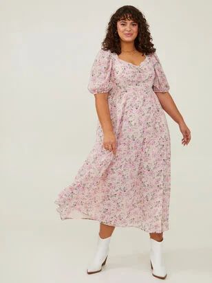 Leilani Floral Maxi Dress in Pink | Arula | Arula