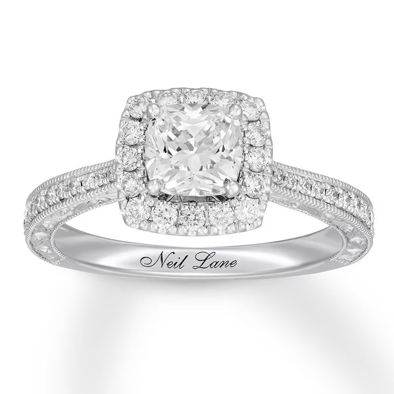 Neil Lane Diamond Engagement Ring 1-3/8 ct tw 14K White Gold | Kay Jewelers