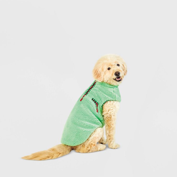 Fleece Dog and Cat Jacket - Green - Wondershop™ | Target