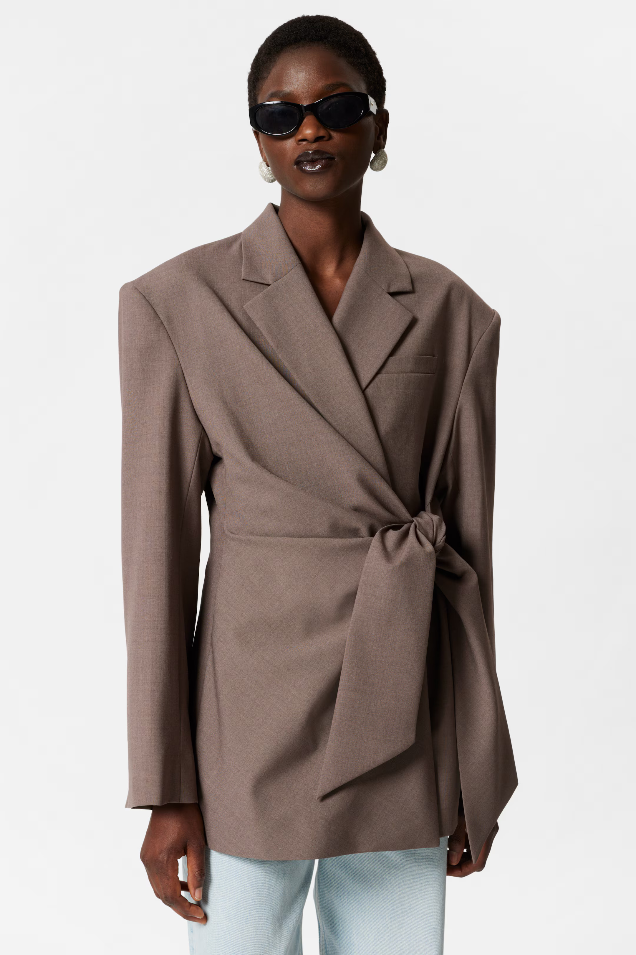 Wool-Blend Wrap Blazer | H&M (UK, MY, IN, SG, PH, TW, HK)