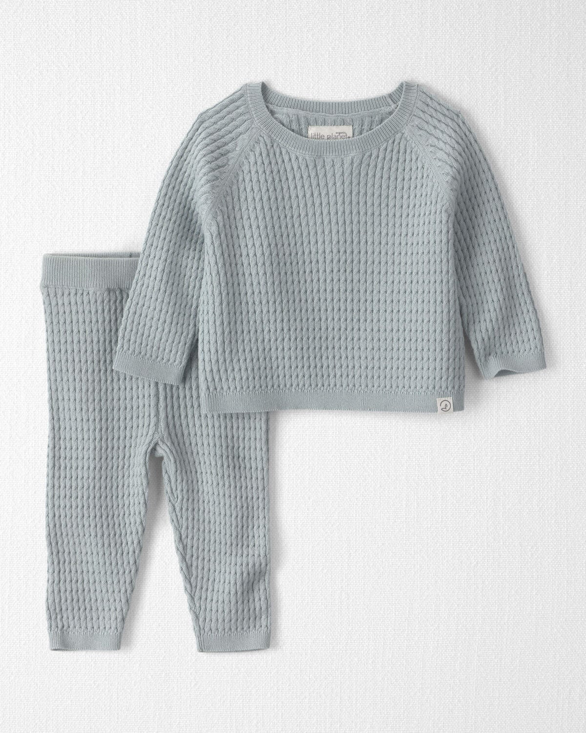 Baby 2-Piece Organic Cotton Cable Sweater Knit Top & Pant Set | Carter's Inc