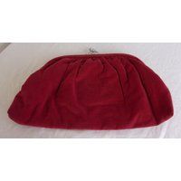 Vintage 1950S Purse Large Red Velvet Clutch Bag | Etsy (US)