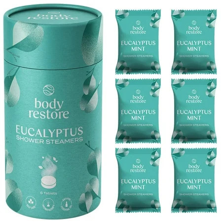 Body Restore 6 Count Shower Steamers with Essential Oils, Eucalyptus and Mint for Aromatherapy | Walmart (US)