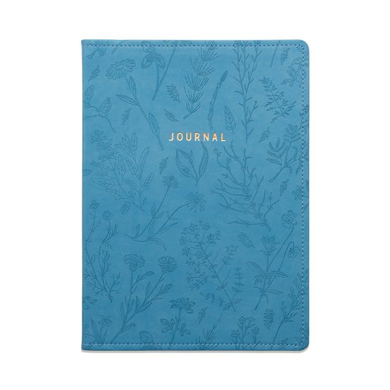 Pen + Gear Leatherette Embossed Jumbo Journal, Blue, 7.375" x 10.25" x 0.75", 192 Lined Pages | Walmart (US)