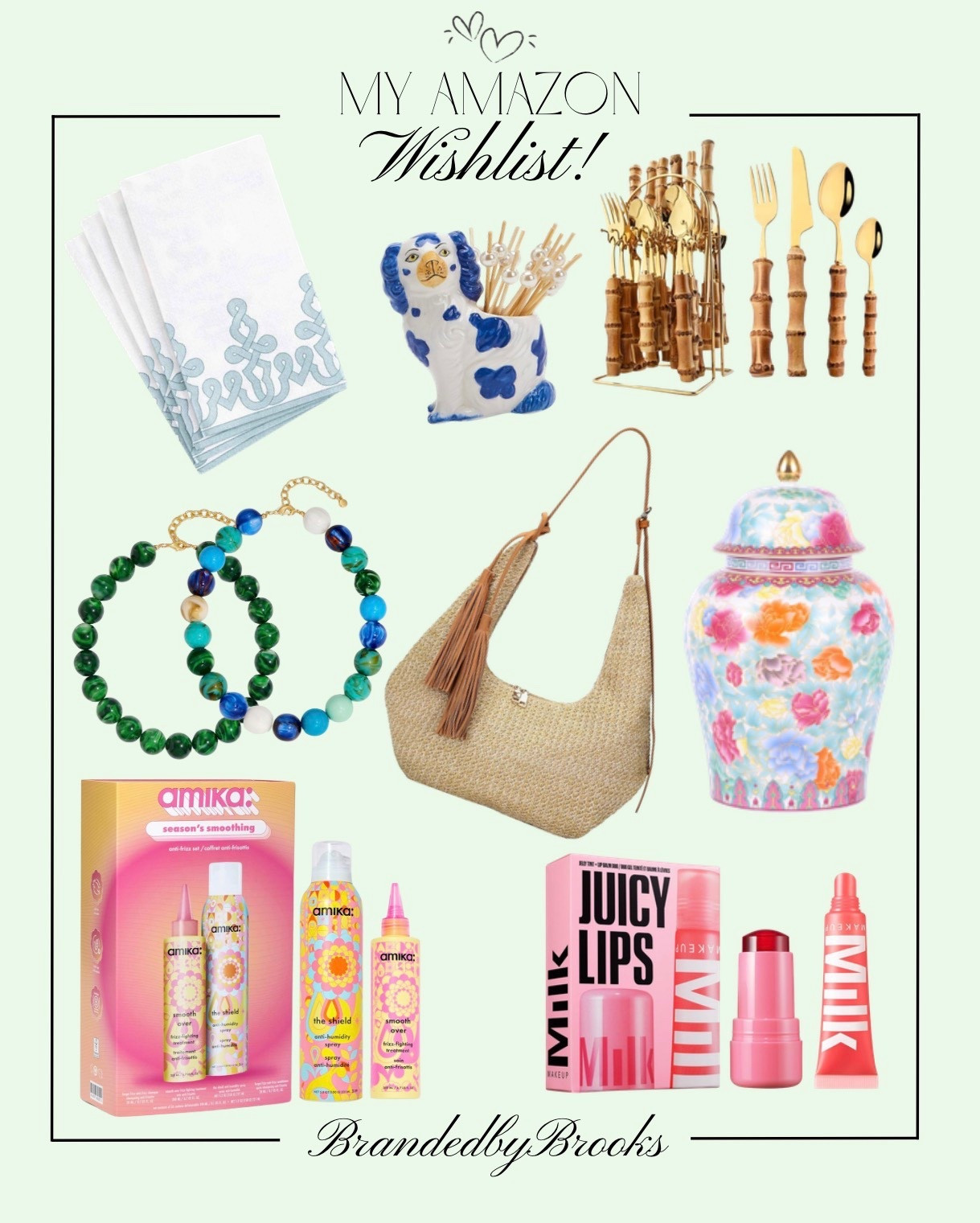 My current Amazon wishlist finds 🤍✨

All the little things I’m loving lately—pretty hosting pieces, the cutest accessories, and a few beauty staples I keep reaching for 💫 From bamboo flatware (so chic for summer hosting) to the most fun lip products and haircare… it’s giving treat yourself energy 🛍️

Everything is linked for easy shopping!

#LTKBeauty #LTKHome #LTKMothersDay