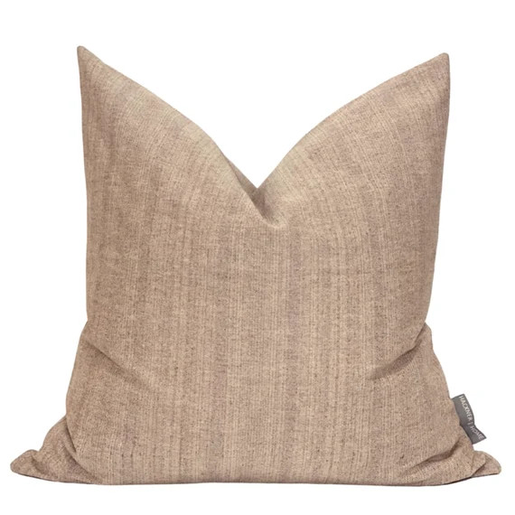 Subtle Stripes  Tawny Pillow Cover Blush Brown Pillow Cover | Etsy | Etsy (US)