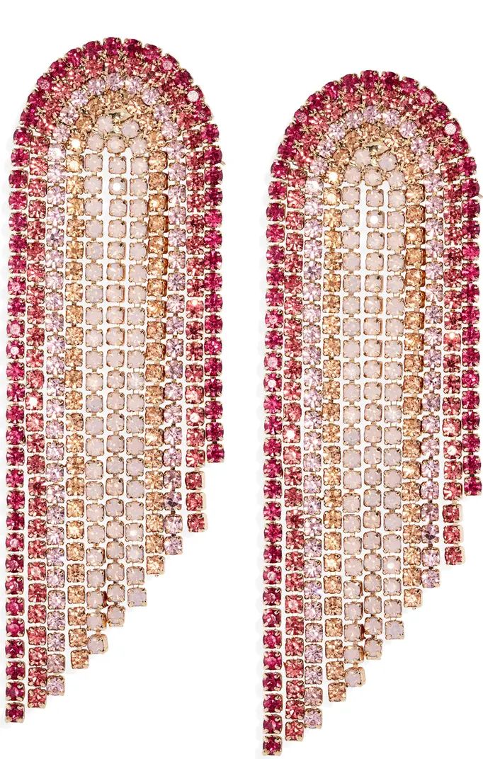 Stella + Ruby London Crystal Fringe Drop Earrings | Nordstrom | Nordstrom