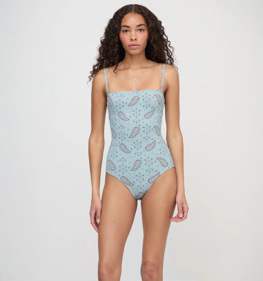 The Giana One Piece - Dusty Blue Gemstone Mosaic Scarf | Hill House Home US