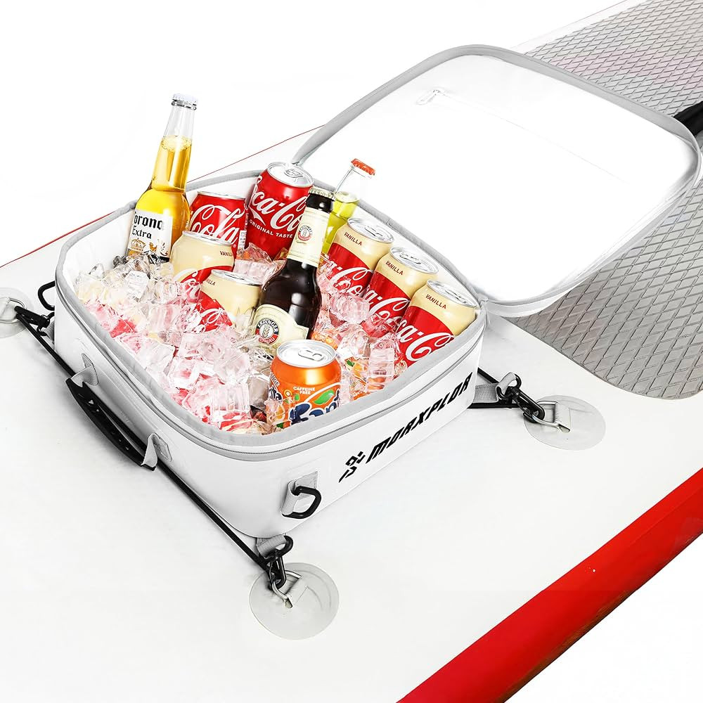 MORXPLOR Waterproof PVC Paddleboard Cooler Deck Bag - 12 Can Soft Insulated Cooler for Paddleboar... | Amazon (US)