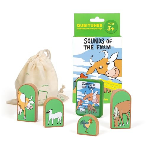 QUBITUNES Interactive Audio Play Stage Game | Sounds of The Farm Game |Create Sound & Stories | Listen, Learn and Play | Ages 3+ Boys & Girls | Amazon (US)
