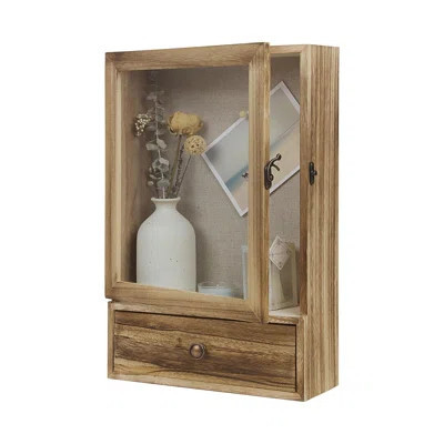 Shadow Box Frame, Deep Shadow Box Display Case With Real Glass And Drawer, Rustic Wood Memory Box For Pictures, Flowers, Memorial, Medals, Wedding Bou | Wayfair North America