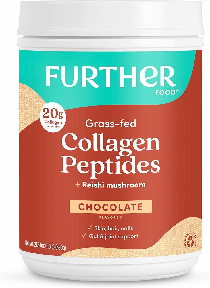 Further Food Chocolate Collagen Peptides Powder, Grass-Fed Pasture-Raised Hydrolyzed Type 1 & 3 P... | Amazon (US)