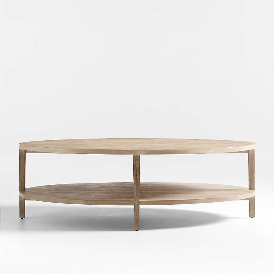 Clairemont Round Natural Coffee Table | Crate & Barrel | Crate & Barrel