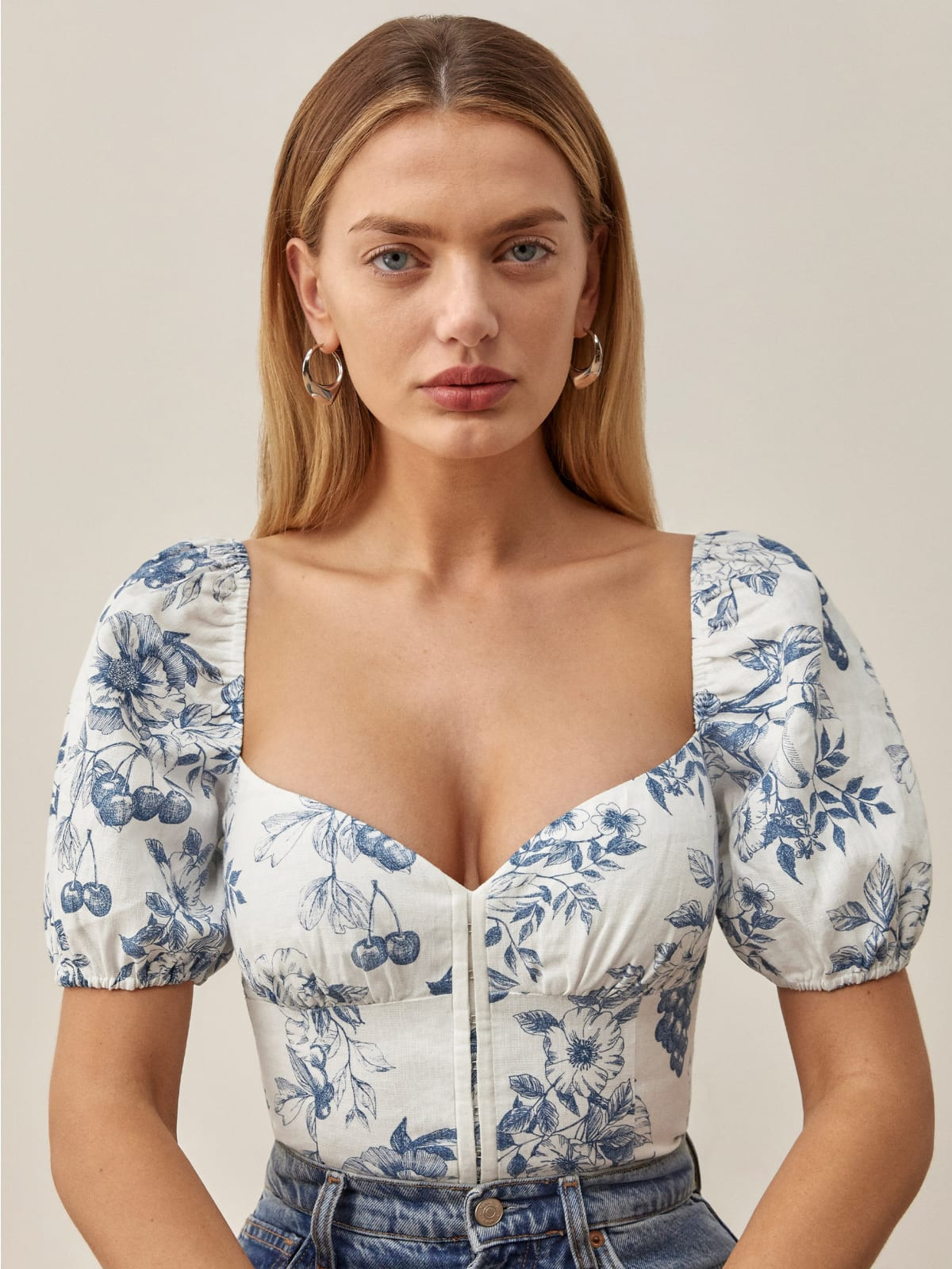 Rome Linen Top | Reformation (Global)