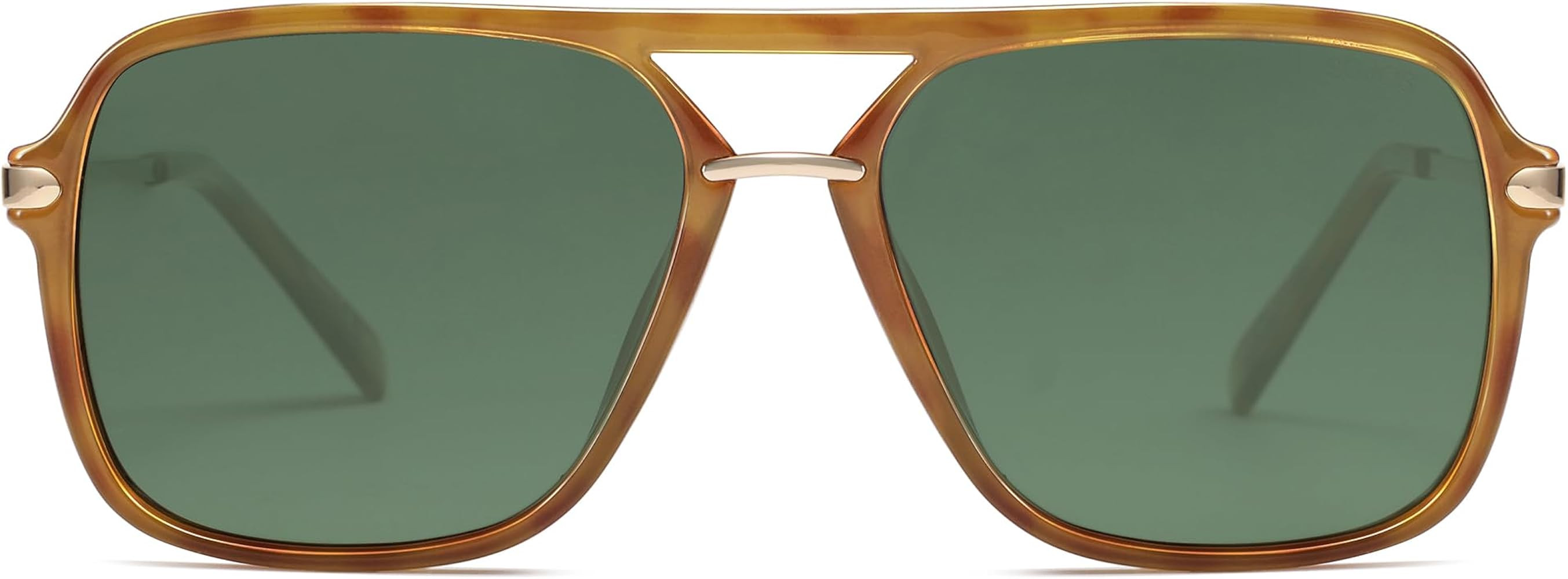 SOJOS Sunglasses for Women & Men, Square, Retro, Polarized Lens, Trendy Aviator, 90s Shades | Amazon (US)