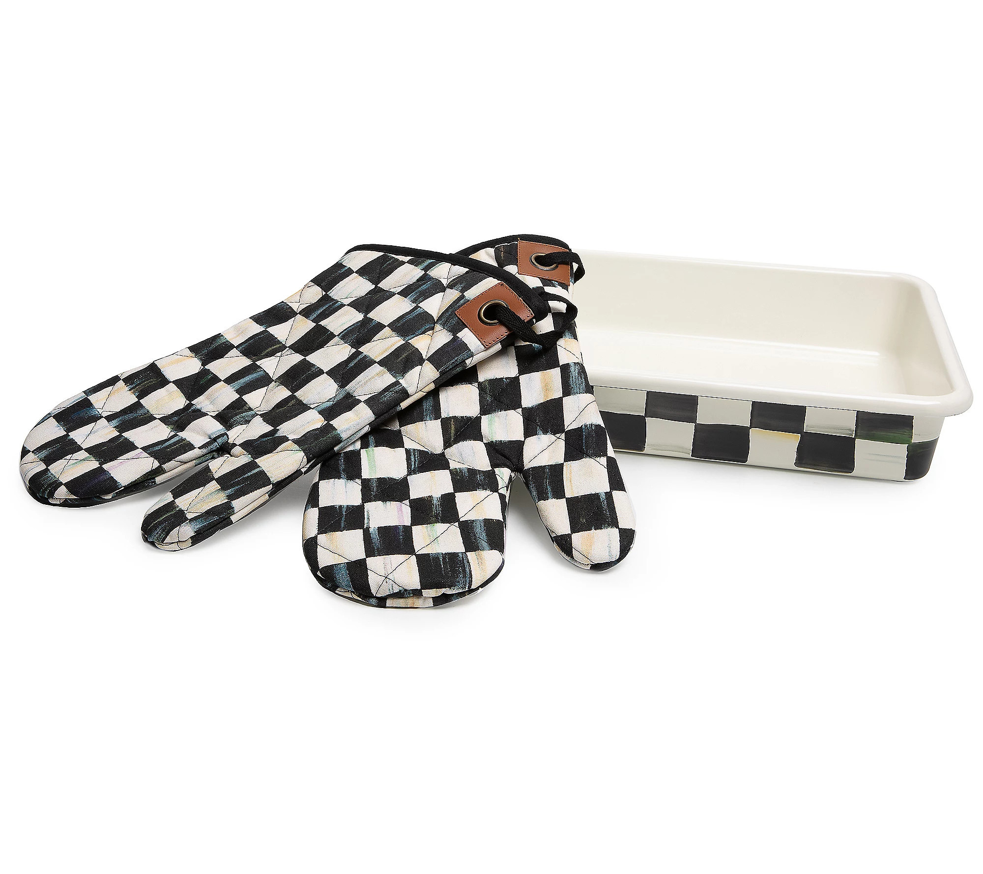 MacKenzie-Childs Courtly Check Baking Set | QVC