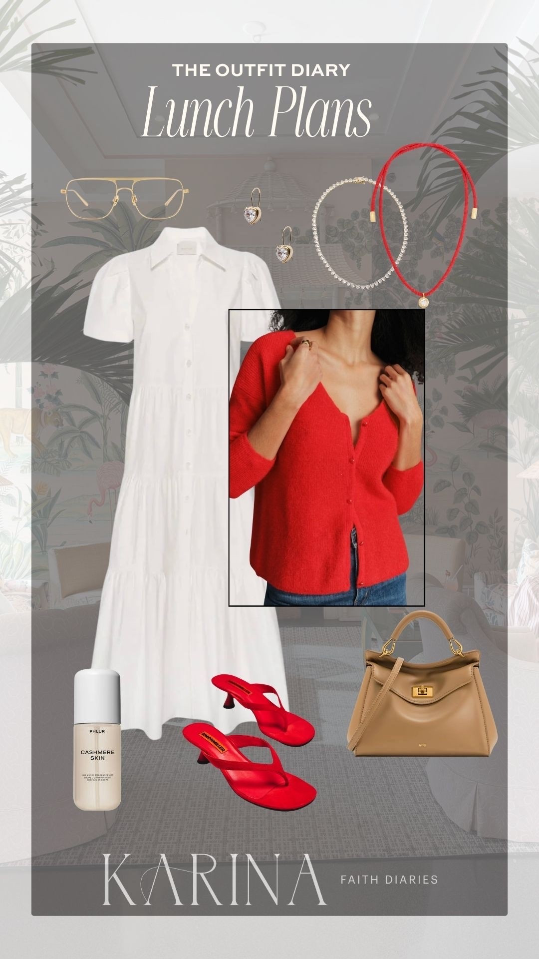 White Midi tiered dress with red cardi, beaded necklace and sandals ❤️ size xs

#LTKootd #LTKSeasonal #LTKOver40
