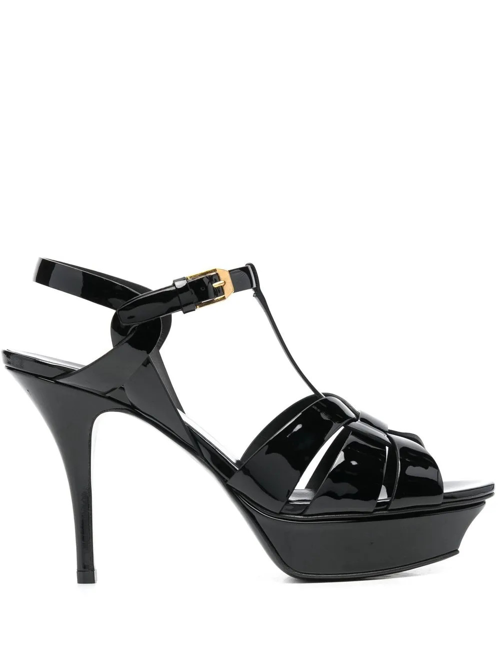 Saint Laurent Tribute 115mm Sandals | Black | FARFETCH | Farfetch Global