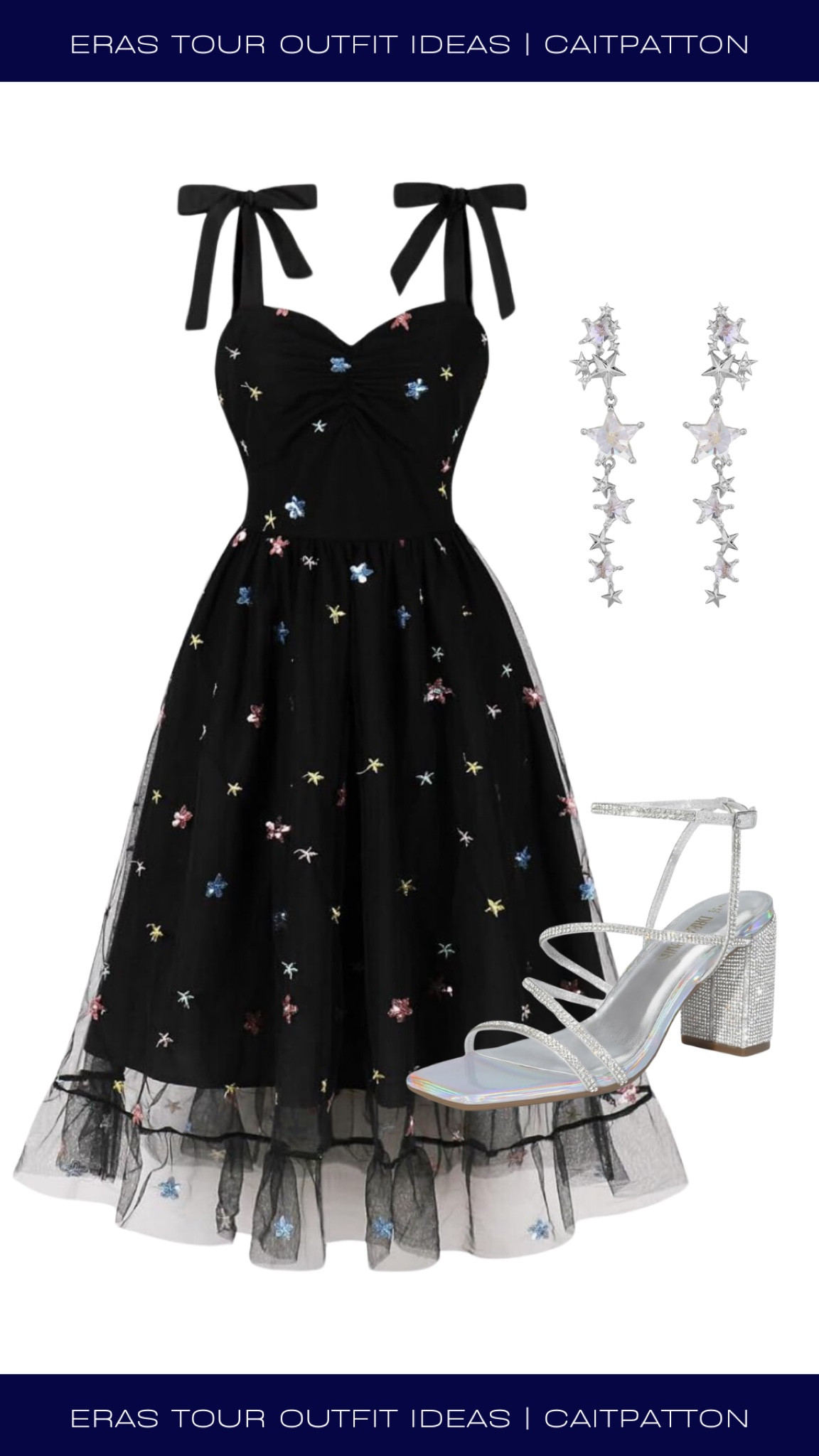 Midnights eras tour outfits, midnights eras tour outfit, midnights era outfit, midnights era, midnights album, midnights Taylor swift, midnights eras outfit, midnights outfits, midnights Taylor swift outfit, eras tour outfit, eras tour outfit idea, Taylor swift outfit idea, Taylor swift outfit,
Tulle dress, star dress, midnights dress, celestial dress, embroidered dress, star earrings, celestial earrings, silver earrings, silver heels; rhinestone heels 

#LTKShoeCrush #LTKStyleTip #LTKSaleAlert