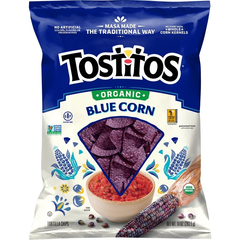 Tostitos Organic Blue Corn Tortilla Chips, 10 oz Bag | Walmart (US)