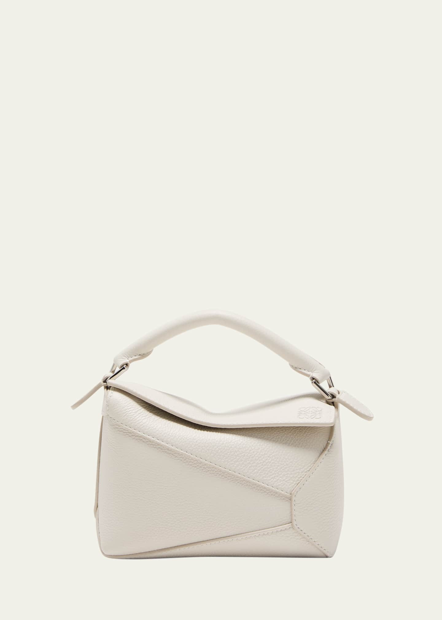 Loewe Puzzle Edge Mini Top-Handle Bag in Grained Leather | Bergdorf Goodman