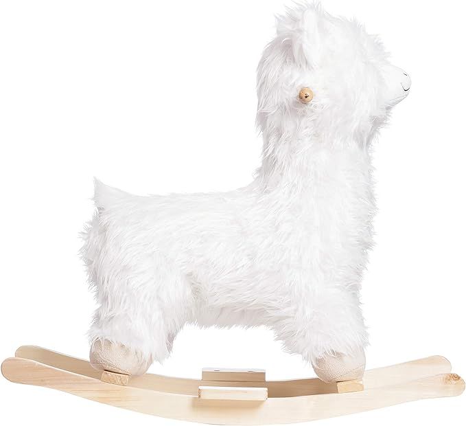 Creative Co-op DF1845 Plush White Rocking Llama Toys | Amazon (US)