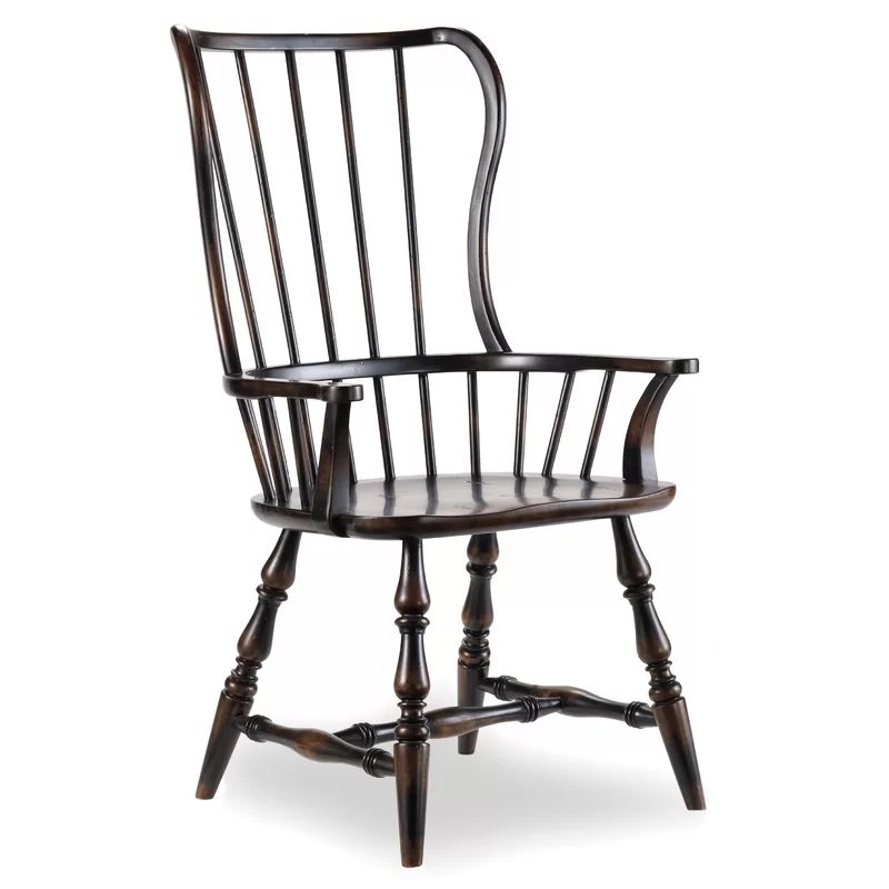 Sanctuary Windsor Back Arm Chair in Ebony (Set of 2) | Wayfair North America
