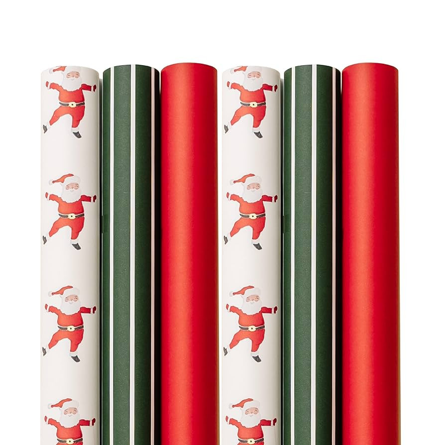 Merry Market Christmas Wrapping Paper Rolls, Premium Matte Gift Wrap, 30” x 168” Large Roll, ... | Amazon (US)