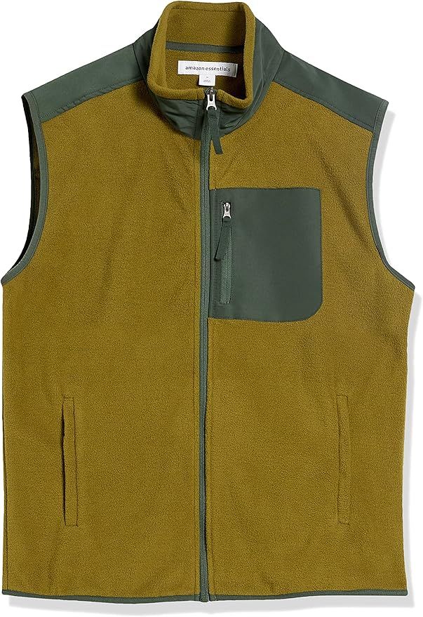 Amazon Essentials Men's Full-Zip Polar Fleece Vest | Amazon (US)