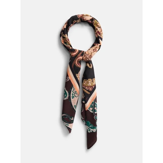 Scenario Women's Printed Square Scarf, Teal | Walmart (US)