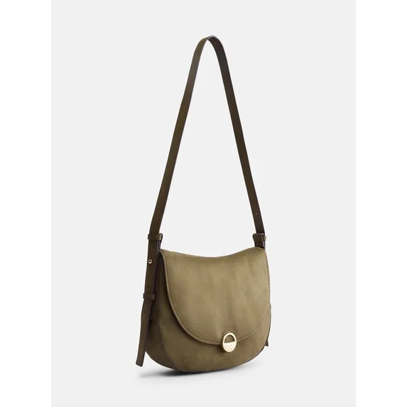 Scenario Women's Large Crossbody Handbag, Burnt Olive | Walmart (US)