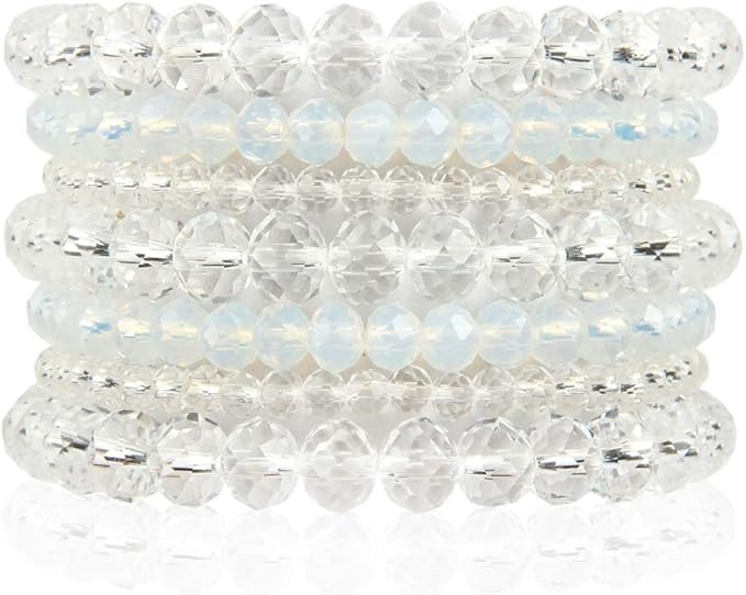 RIAH FASHION Bohemian Multi-Layer Beaded Stacking Statement Bracelets - Versatile Stretch Strand ... | Amazon (US)