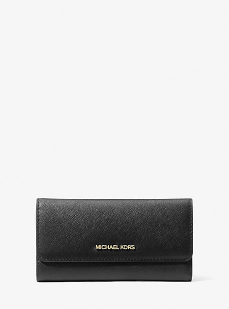Jet Set Travel Crossgrain Leather Tri-Fold Wallet | Michael Kors US