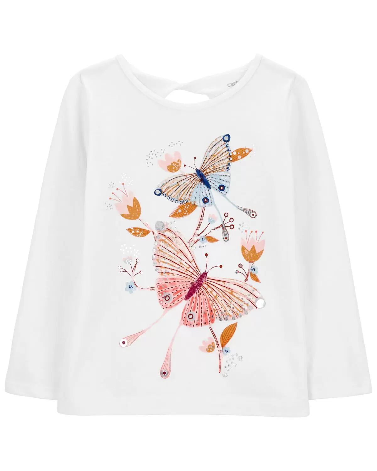 White Toddler Butterfly Jersey Top | carters.com | Carter's