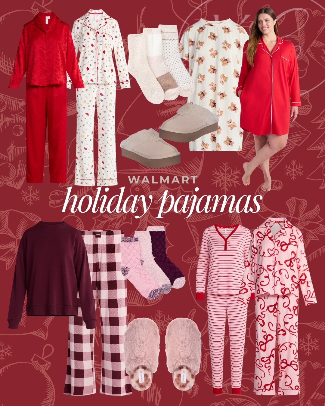 Get cozy in style with these girly holiday pajama finds from Walmart. From soft pink sets to festive prints, these budget-friendly pieces are perfect for cozy nights in or holiday mornings at home.

#LTKPlusSize #LTKStyleTip #LTKHoliday