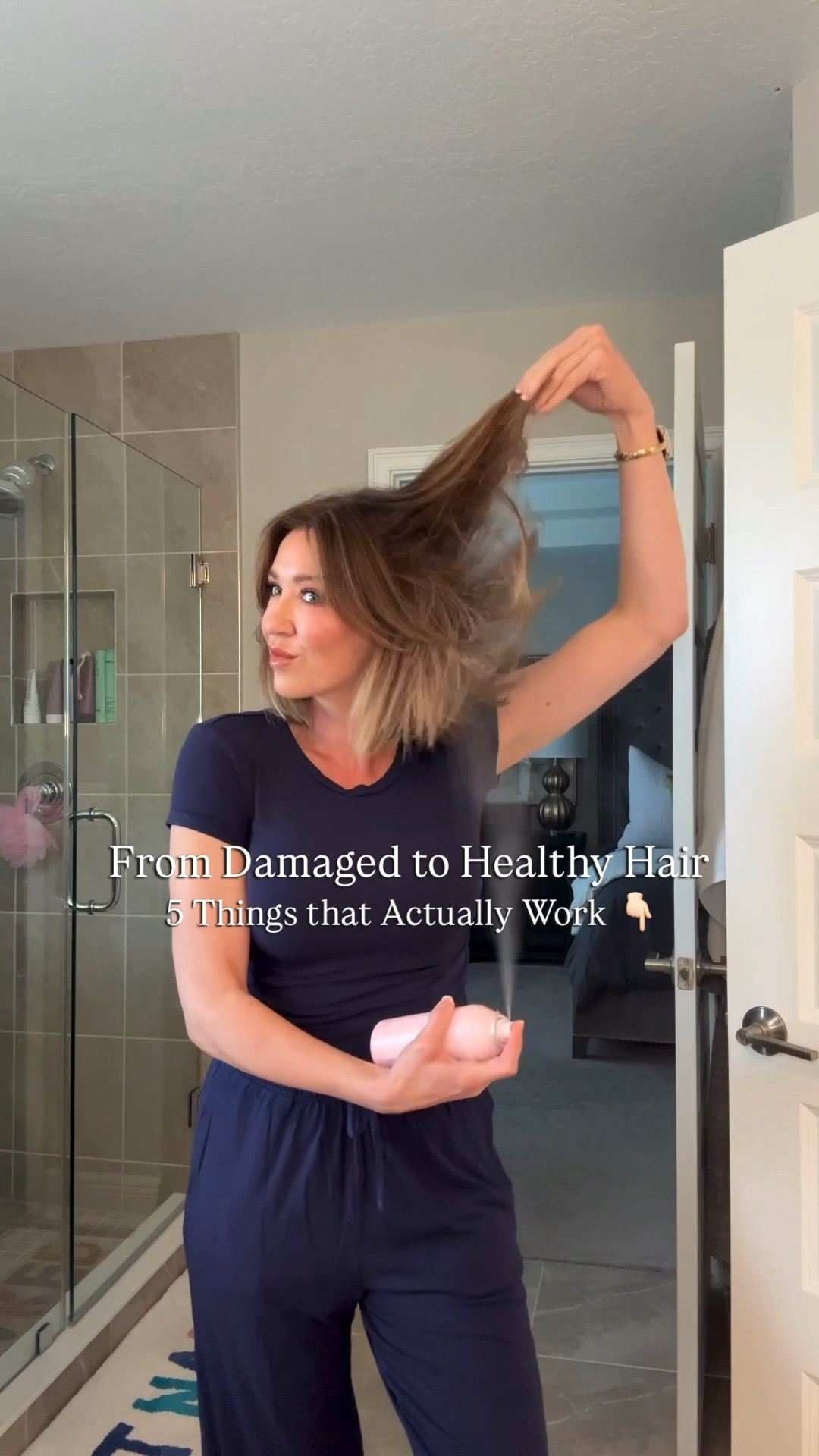 
1. Limit heat on my hair. I stopped using a flat iron or curling wand. I blow dry my hair with a round brush and that’s it. 
2. Protect my hair against heat. I use a heat protectant spray and a styling cream that is also heat protectant. 
3. Hydrate my hair! I use a lightweight styling oil after I blow dry my hair. And an overnight moisturizing mask several times a week. A good shampoo & conditioner is a must!
4. Less highlights in my hair. I’m embracing more of my natural color and putting less bleach on my hair. 
5. Supplements & peptides. Daily vitamins & supplements make a difference! My favorites are: collagen, probiotics, Armra, copper peptide, NAD+


#LTKgrwm #LTKBeauty