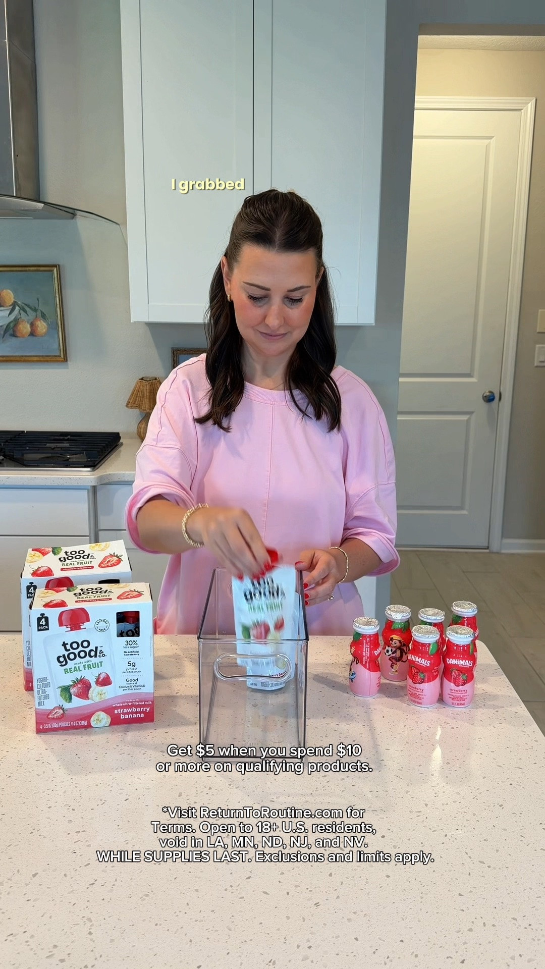 #ad
Anyone else trying to make life a little easier for their future self before school starts? I'm checking off all the little things now, and keeping the fridge stocked with the grab-and-go favorites I know Vivi will actually eat is one of them.
If you're doing your own back-to-school Target run, now's a great time to stock up! Get $5t when you spend $10 or more on qualifying products, including Danimals Smoothies, Too Good & Co. Pouches, and Happy Tot Pouches.
What's one back-to-school item you always make sure to stock up on?💛
†Visit ReturnToRoutine.com for Terms. Open to 18+ U.S. residents, void in LA, MN, ND, NJ, and NV. WHILE SUPPLIES LAST. Exclusions and limits apply.
@Shop.LTK #liketkit
@happyfamilyorganics @danimals @toogoodandco @Target #targetpartner #targetfinds

#LTKmomlife #LTKmorningroutine #LTKKids