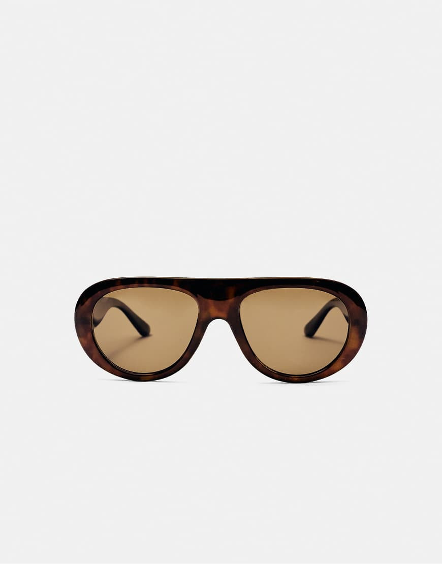 Pull&Bear – Pilotensonnenbrille in Braun | ASOS (Global)