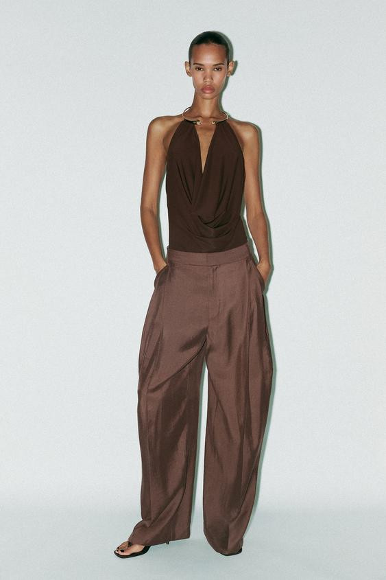 JEWEL COLLAR BODYSUIT | Zara US