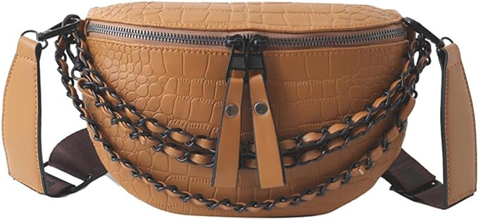 Women's Crossbody Sling Bag Fanny Pack Shoulder Bag Girl Cross body Chest Bag With Ajustable Stra... | Amazon (US)